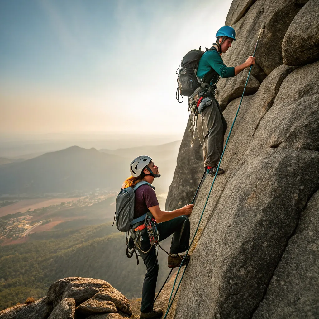 Climbing at Peak Ascent